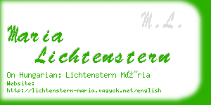 maria lichtenstern business card